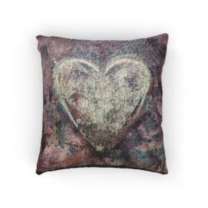 Stitched Heart - Woven Throw Pillow