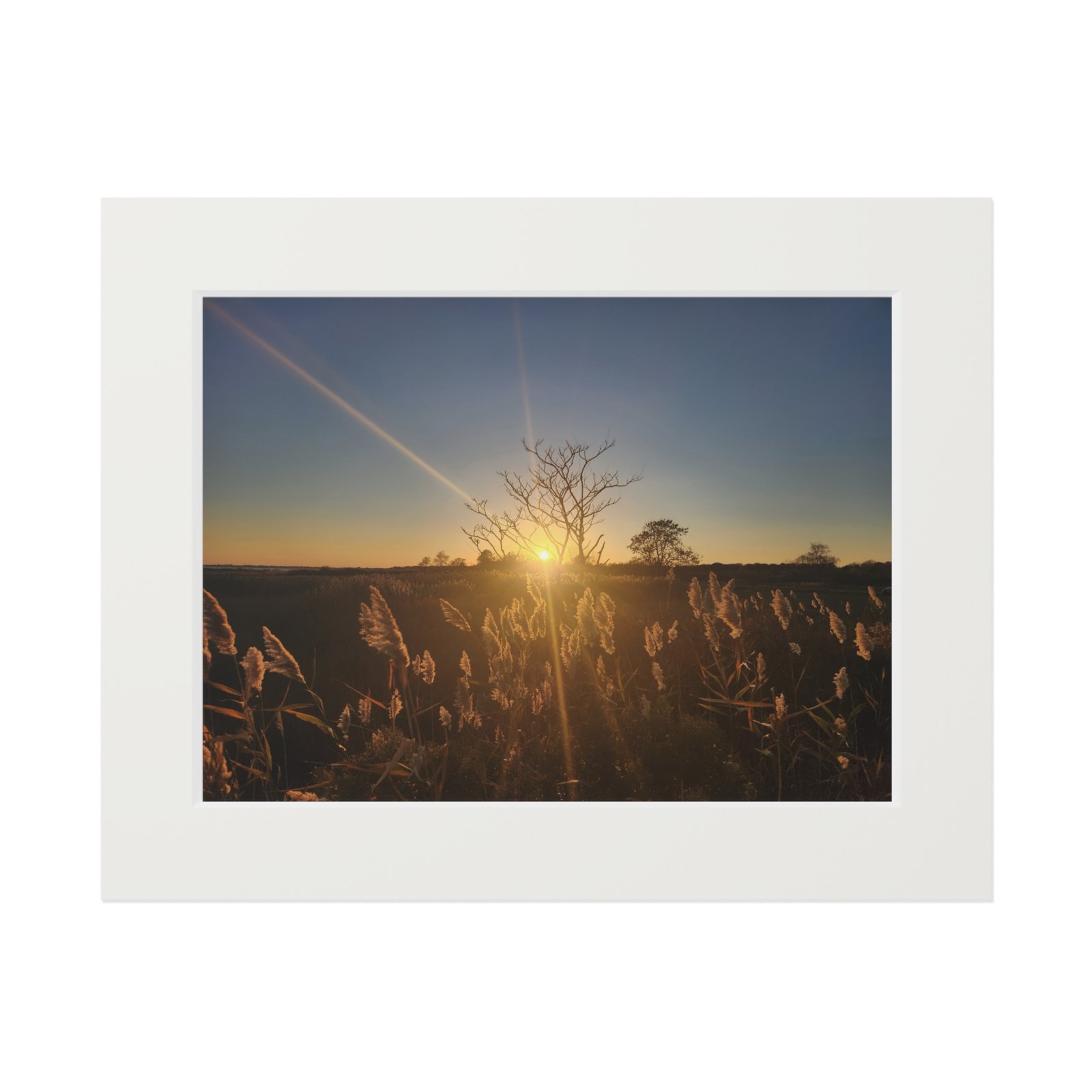 Autumn Sunset – Fine Art Print with Passepartout Mat