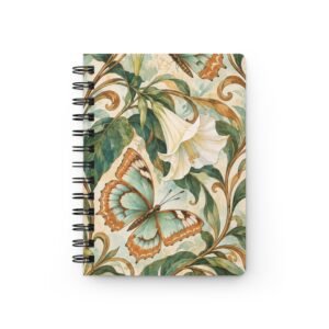 Abstract Botanical Collection — Spiral-Bound Lined Journal, Butterfly