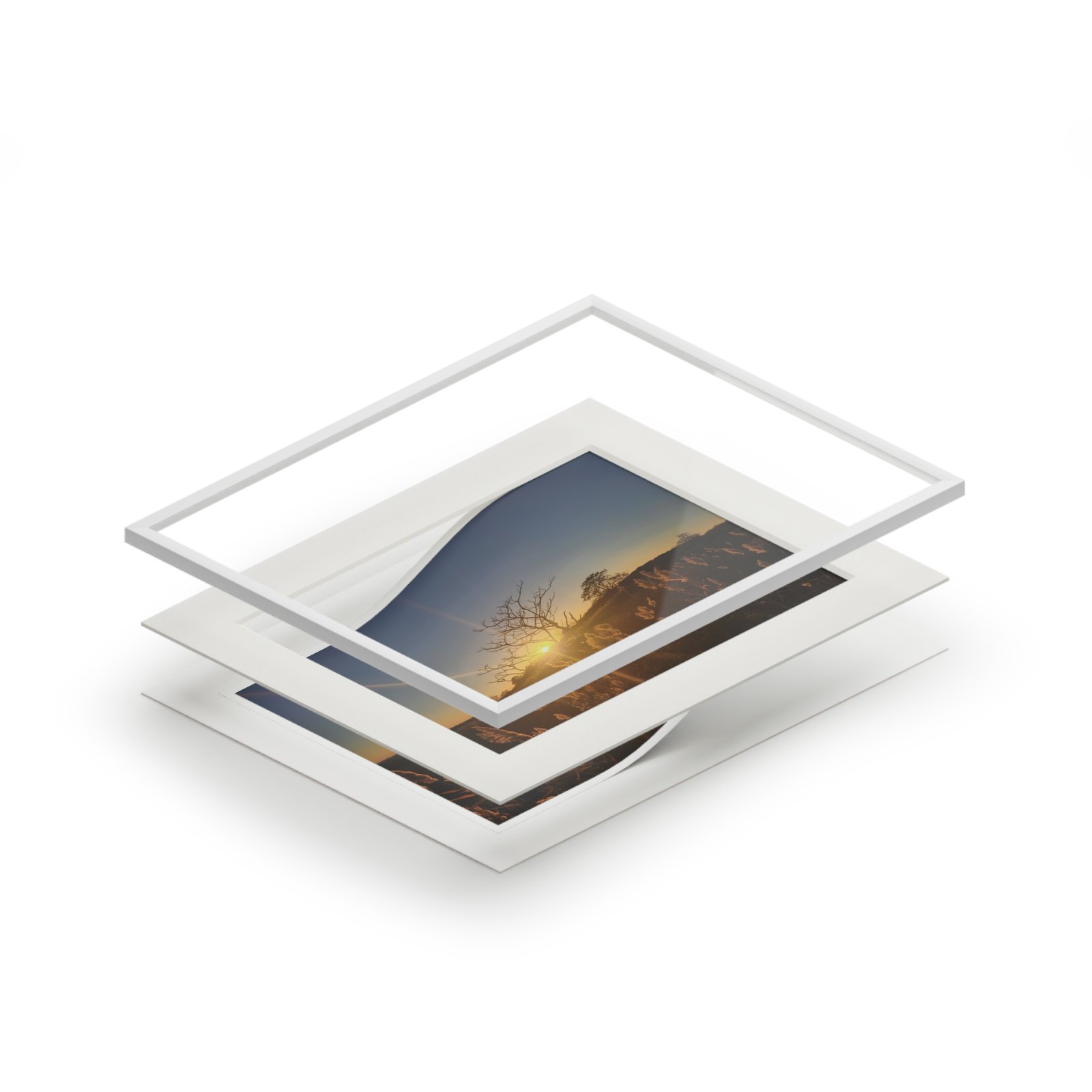 Autumn Sunset – Fine Art Print with Passepartout Mat - view 2