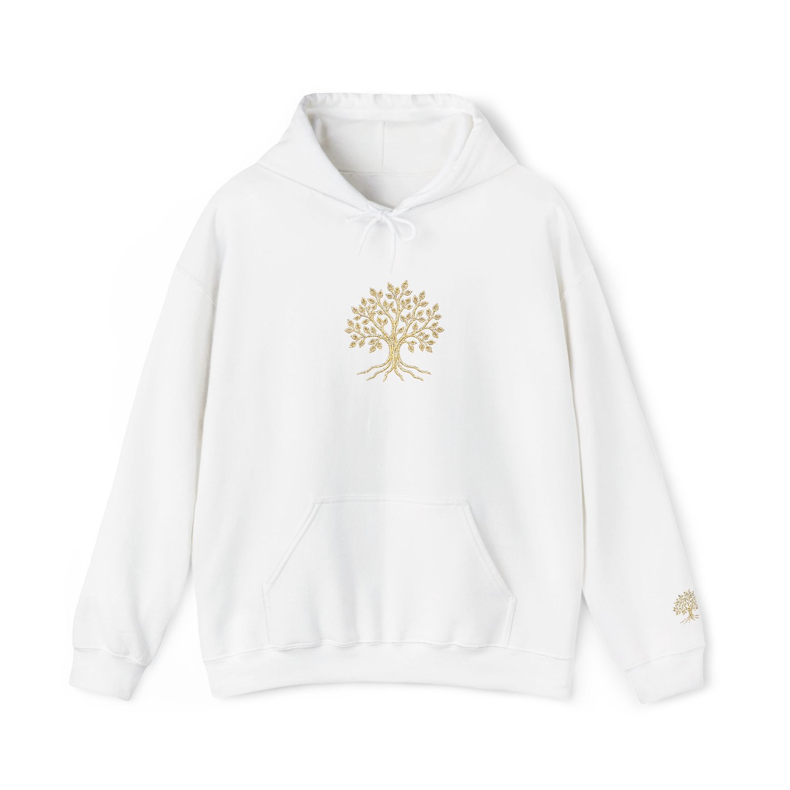 Embroidered Tree Hoodie — Unisex Fleece Sweatshirt - view 5