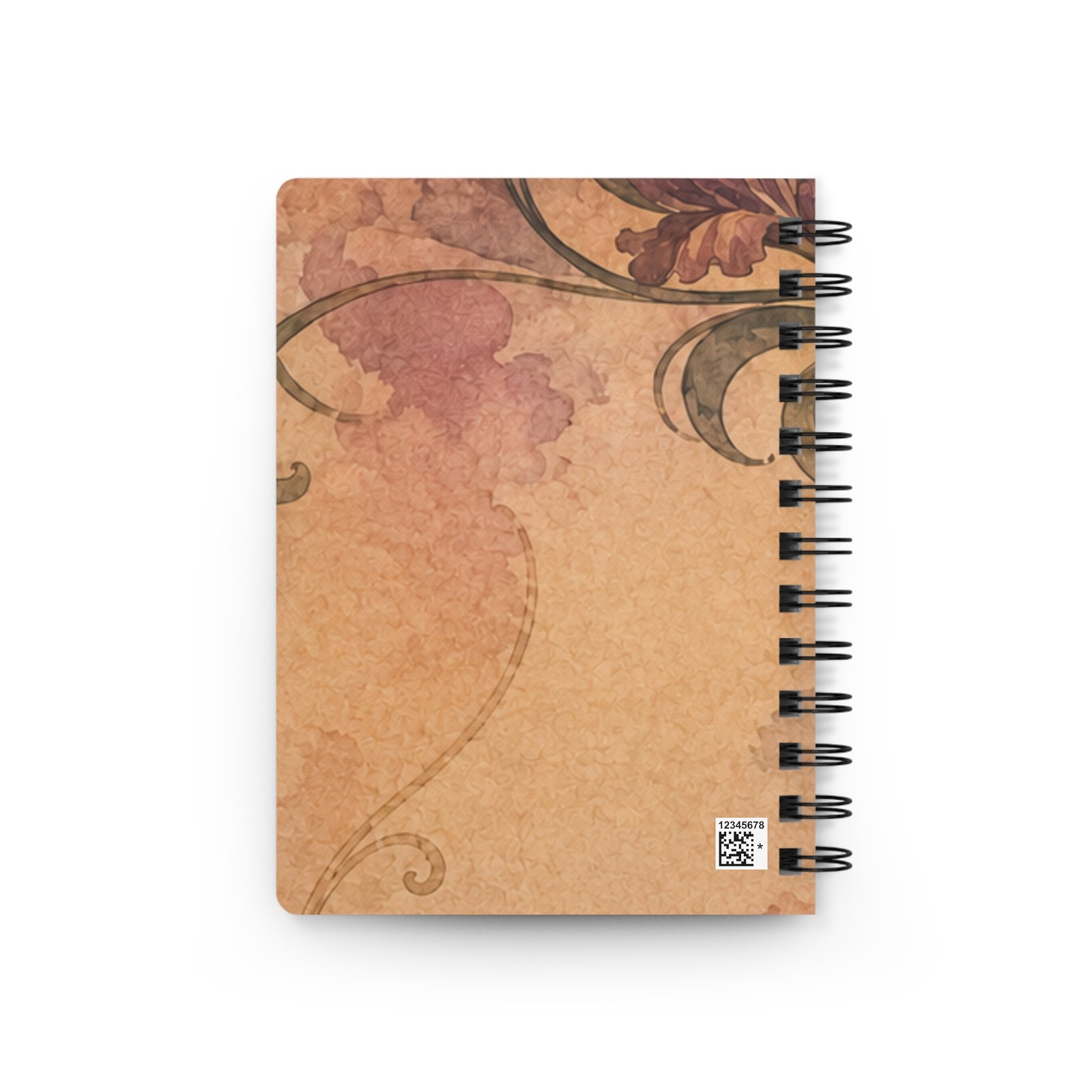 Watercolor Art Nouveau Collection — Spiral-Bound Lined Journal, Iris - view 2