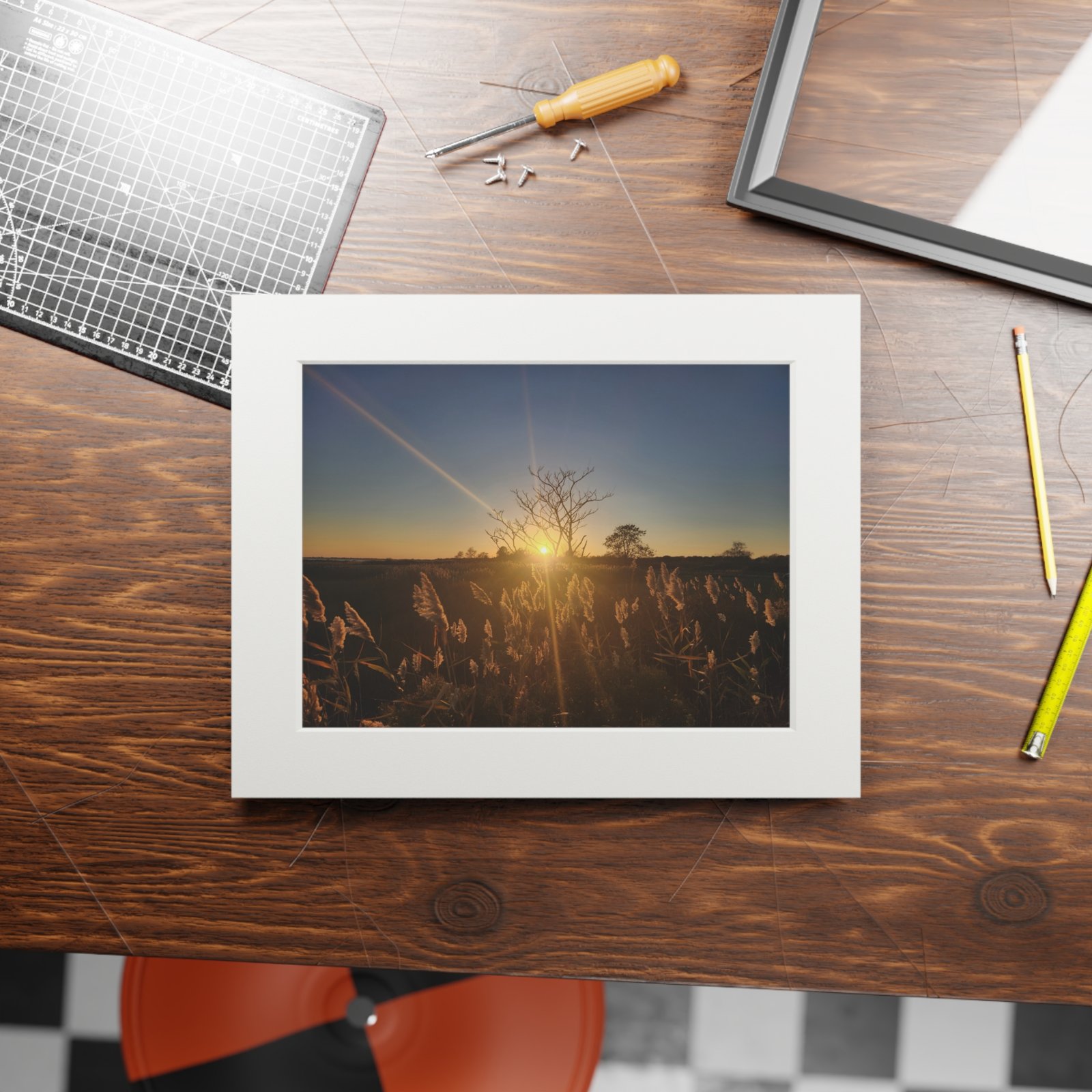 Autumn Sunset – Fine Art Print with Passepartout Mat - view 4