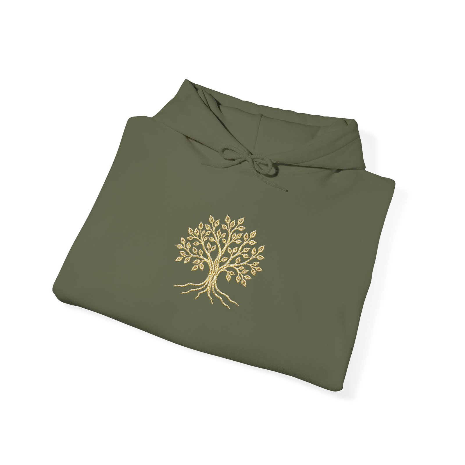 Embroidered Tree Hoodie — Unisex Fleece Sweatshirt - view 4