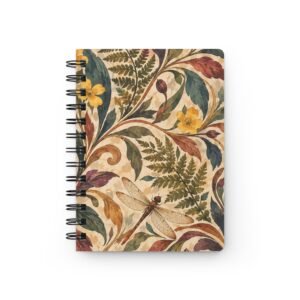 Abstract Botanical Collection — Spiral-Bound Lined Journal, Dragonfly