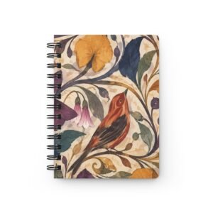 Abstract Botanical Collection — Spiral-Bound Lined Journal, Bird