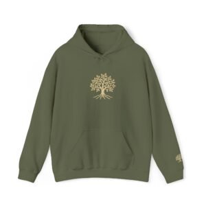 Embroidered Tree Hoodie — Unisex Fleece Sweatshirt