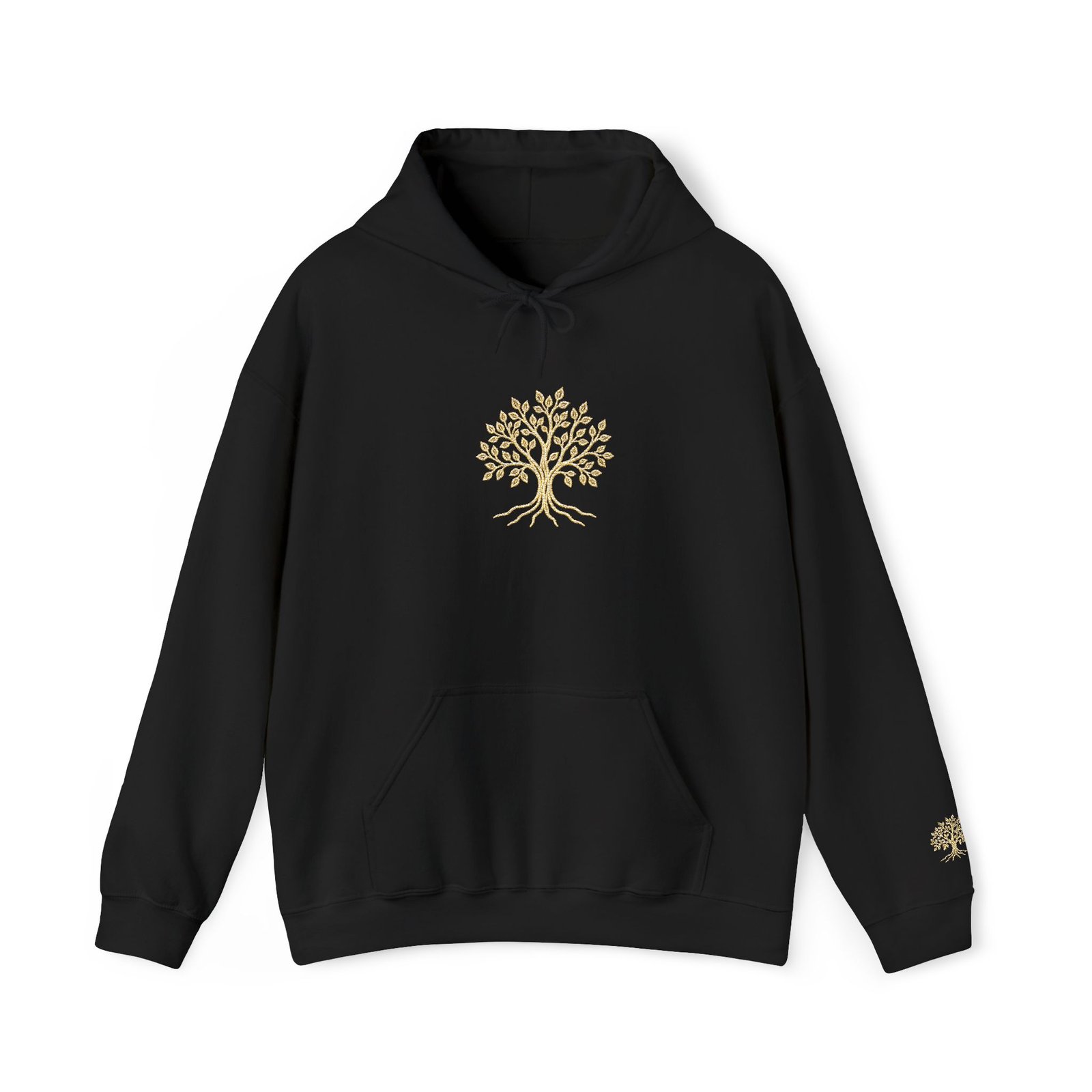 Embroidered Tree Hoodie — Unisex Fleece Sweatshirt - view 9